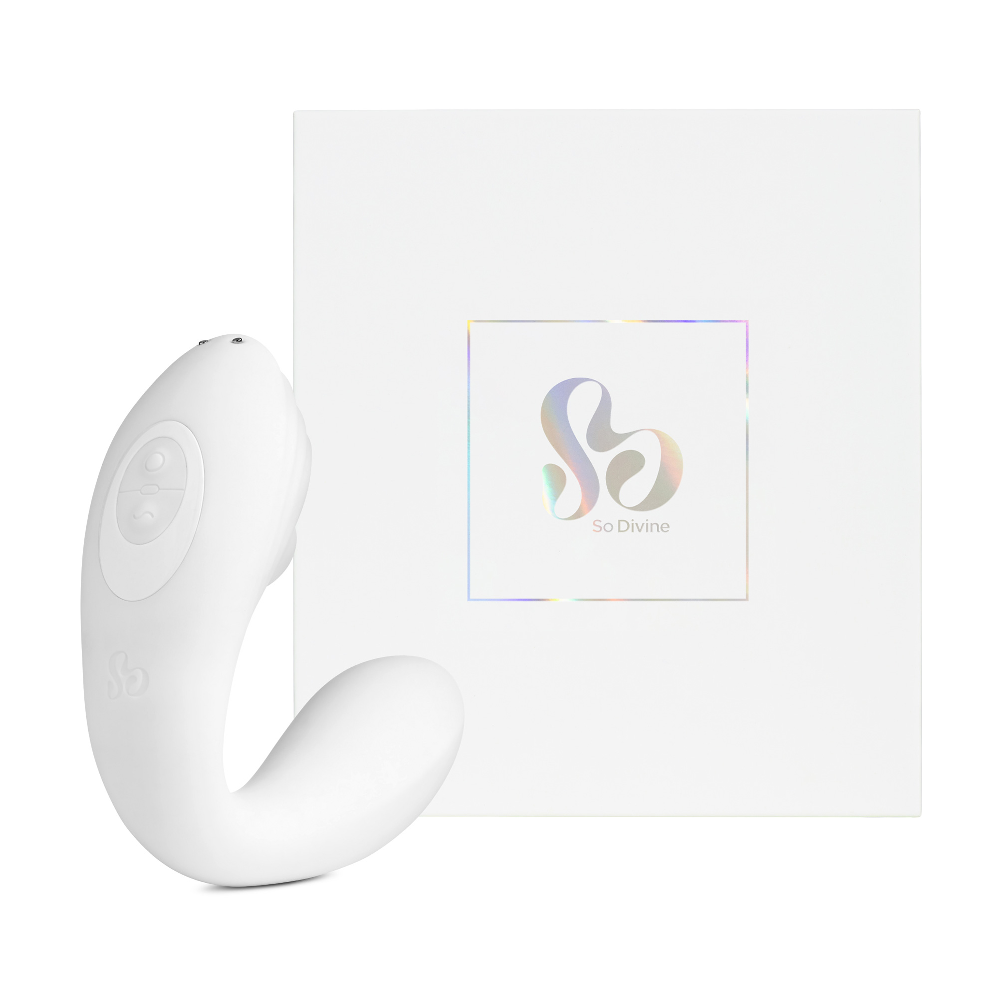 Кліторально-вагінальний вакуумний вібратор So Divine Pearl Vibe G-Spot &amp; Clitorale Simulator білий, 1 шт