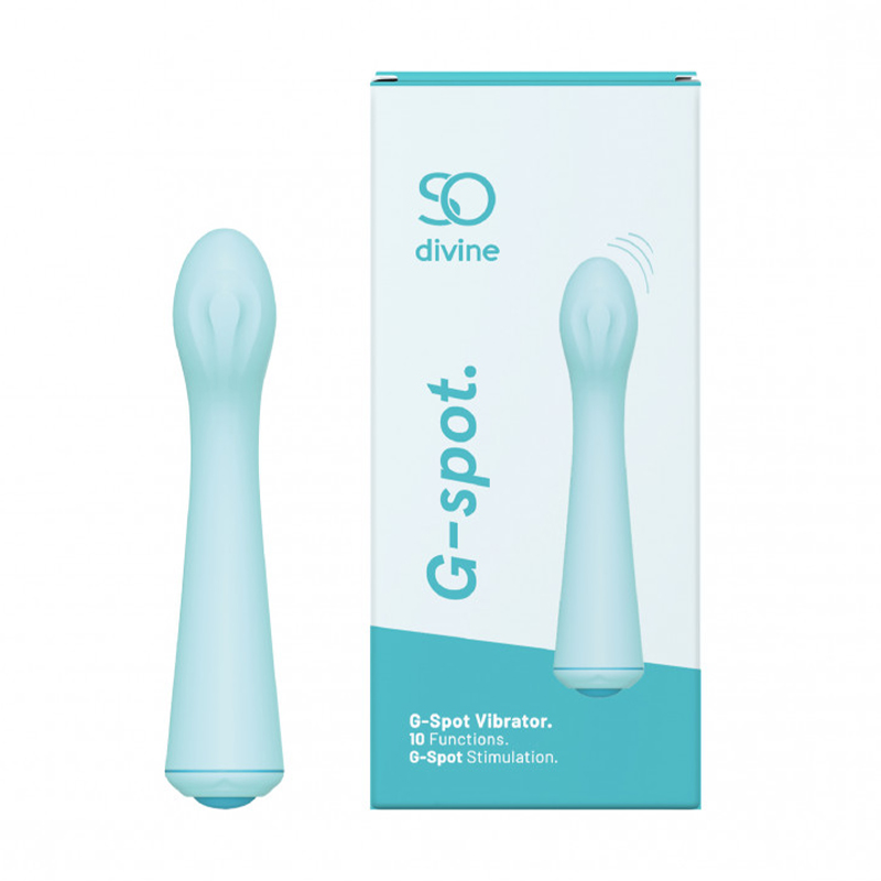 Уцінка! Вагінальний вібратор So Divine Self Pleasure Rechargeable G-Spot Vibrator блакитний, 18 см, 1 шт