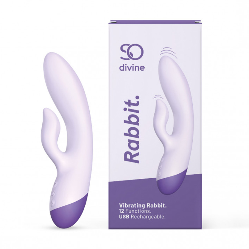 Вагінально-кліторальний вібратор So Divine Rabbit Vibrating фіолетовий, 1 шт